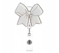 Bowknot Porte-badges avec clip en métal pour infirmière, docteur, étudiant, enseignant, bureau, travailleur, rouleau d'insigne rétractable