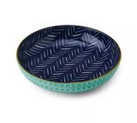 Bowl Assiette creuse en Grès D21 MIKASA chevron indigo Kitchencraft