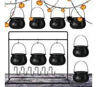 Bowl De Bonbons De Chaudron - Décoration De Faveur De La Fête Avec Crochet Métallique | Décoration De Faveur De La Fête, Décoration De Chaudron Halloween, Trick Ou Godet Pour Extérieur Intérieur, Porc