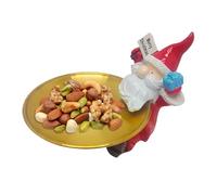 Bowl de bonbons de Noël, plat de bonbons, plateau de figurine de père Noël 7,87x4,53 pouces, décoration de vacances pour la maison, bureau, salon, chambre, cuisine, collations, biscuits, friandises, a