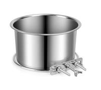 Bowl de Compagnie Suspendu - Plat d'eau monté en Caisse, mangeoire en Acier Inoxydable | Récipient de Nourriture à Serrage Amovible pour Chats Chiens, Accessoire de Cage avec des Surfaces nettoyantes