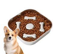 Bowl Dogs - Dog Bowl - Slow Feeder Dog - Stainless Steel Anti-Choking Pet Feeding Dish - Non-Slip Bite-Resistant Bowl for Improving Eating Habits of Small Medium Large Dogs and Cats, Ideal