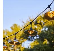 Lumisky Guirlande lumineuse extérieure BOWL GALVA LIGHT 10x E27 filament LED blanc chaud 6m
