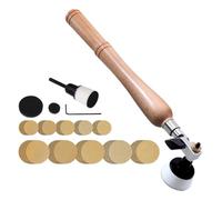 Bowl Sander Kit Complet - Portable avec Collection de Disques de Ponçage, Ponceuses Artisanales Outil de Ponceuse à Bois avec Long Manche en Bois Dur pour Projets de Travail du Bois | Détail