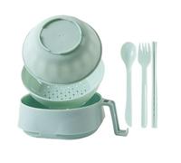 Bowl Set - Big Size Instant Noodle Container, Complete Dining Utensil Kit Bowl, Lid Chopsticks Spoon Fork Combination Set, Soup Meal ServingBowl, Asian Food Preparation Dish | For Office School