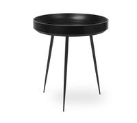 Bowl Table Basse Moyenne en Bois de Manguier Teinté Noir