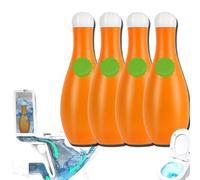 Bowling Blue Bubble Nettoyant pour Cuvette de Toilette, nettoyant Automatique Longue durée pour Cuvette de Toilette en Bouteille, désodorisant et détartrant pour réservoir (4pcs)