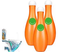 Bowling Blue Bubble Nettoyant pour cuvettes de toilettes, Nettoyant pour toilettes domestiques, Nettoyant pour boules de bowling, Nettoyant automatique pour désodorisant et détartrant (3PCS)