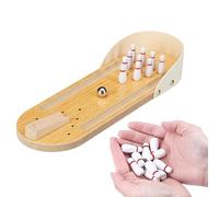 Bowling Enfant Bois Massif Naturel Jeux de Quilles Peinture Non Toxique Jeu de Quilles Bebe Bas de Noël Bourrages pour Adolescents Garçons Jeux de Quilles Bowling Enfant