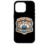 Bowling It's Right Up My Alley Jeu de Mots Amusant Coque pour iPhone 16 Pro
