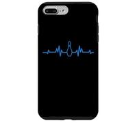 Bowling Pin ECG Heartbeat Pulse Line Bowler Joueur Amusant Coque pour iPhone 7 Plus/8 Plus