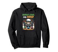 Bowling Pour Soupe Musique Chat Style DJ Chat Portant Casque Sweat à Capuche