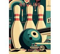 Bowling Scoresheet Book - 8x11 Score Log Notebook with 100 Pages for Up to 4 Players, Track Scores, Lane Conditions, Oil Patterns, and Ball Choice