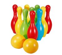 Bowling Set 10 Quilles + 2 Pétanque - Jeu de Plage Enfants Coloré Drôle