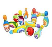 Bowling Set Toy 10 Coloré Mousse Souple Bowling Pins 2 Ball Toss Jouets D'Intérieur BT1219 G