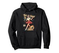 Bowling Sport Femme Retro Années 50 Pinup Girl This s I Roll Sweat à Capuche