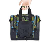 Bowling Tote Bag, Multifunctional Tote for 1 Ball, Adjustable Padded Handbag with Interior Belt, 14.37x9.45x12.8 inches Fits Shoes and Towel, Ideal for Men and Women