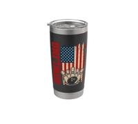 Bowling USA Bowling Drapeau américain Bowler Art Funny Bowling Gobelet isotherme en acier inoxydable double paroi