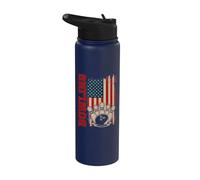 Bowling USA Bowling Drapeau américain Bowler Art Funny Bowling Stainless Steel Insulated Water Bottle