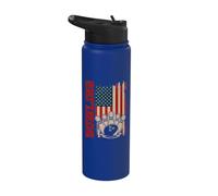 Bowling USA Bowling Drapeau américain Bowler Art Funny Bowling Stainless Steel Insulated Water Bottle