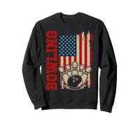 Bowling USA Bowling Drapeau américain Bowler Art Funny Bowling Sweatshirt