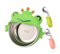 Bowls And Spoons - Stainless Steel Suction Bowl Set, Anti-Scald Feeding Utensils, Safe Durable | Suitable For Home, Indoor, Travel, Vacation, Feeding, Meals, Easy Hold, Portable