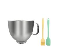 bowls for mixer, Bol mélangeur en acier inoxydable 5 pintes, compatible avec les mélangeurs à tête inclinable KitchenAid de 4,5 à 5 pintes, avec 1 spatule en caoutchouc de silicone et 1 pinceau.