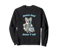 Bows and Boos Y'all Patch Ghost Trick-Or Treat Coquette Sweatshirt