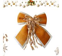 Bows For Christmas Tree | Velvet Vintage Ribbon - Festive Christmas Tree Bow Ornaments Home Décor Accents | For Holiday Wedding Indoor Outdoor Office Farmhouse Wreath Garland Mantel Wall Door