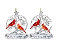 BOWTONG Cadeau commémoratif cardinal pour la perte d'un être cher | Ornement de condoléances en cristal « Are Bereavement With We You » | with G Always
