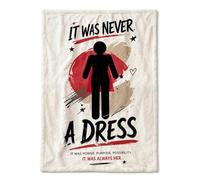 BOWTONG Couverture de super-héros « It Was Never A Dress » - Couverture douce pour l'autonomisation des femmes, l'égalité - Confortable et chaude - Pour les fans I