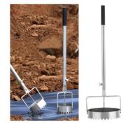 BOWTONG Extracteur de gazon multifonction avec poignée rétractable, bouchon réglable pour creuser des trous pour serre, jardin, pelouse, gazon