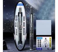 BOWTONG Stylo-plume rétractable à pointe fine de 0,38 mm, corps transparent, comprend 5 cartouches d'encre rechargeables et des notes, écriture lisse, sans fuite, coffret cadeau pour calligraphie