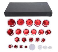 BowyTrading 24 pièces de matrices pour machine à capsuler les montres, ensemble de matrices de pressage pour le fond de boîtier de montre en alliage d’aluminium, moules de fermeture de couverc