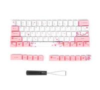 BowyTrading 73 pièces Capuchons de Touches de Sublimation Accessoire de Clavier mécanique PBT, Ensemble de Touches à Motif de Fleurs de Cerisier, Universel pour Clavier mécanique avec (6064 Sakura)