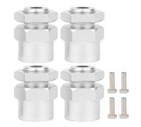 BowyTrading Adaptateur de conversion hexagonal pour roues de 12 mm à 17 mm pour Crawler RC 1/10 en alliage d'aluminium avec plusieurs options de couleur, compatible (argent)