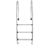 BowyTrading Échelle de Piscine à 3 marches, échelle de Piscine en Acier Inoxydable, marches en Acier 304 antidérapantes et anticorrosion, avec Mains courantes ergonomiques, pour piscines
