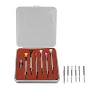 BowyTrading Ensemble de 6 tournevis de réparation pour montres, kit de micro-tournevis pour bijoutiers avec embouts cruciformes et à fente, poignée antidérapante en acier à haute vitesse pour