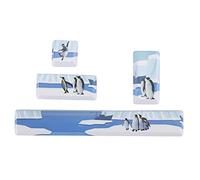 BowyTrading Kit de touches pour clavier mécanique, motif pingouins, jeu de touches entrer, pavé numérique spatial, matériau PBT avec teinture à cinq côtés pour plus de durabilité, ajustement universel