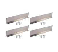 BowyTrading Rain Valley Lot de 4 gouttières en aluminium avec 32 protections anti-pluie pour toit, intérieur et
