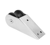 BowyTrading Roulette en acier inoxydable pour bateau - Support fixe universel résistant aux rayures avec trou de fixation de 6 mm - Design de protection noir pour