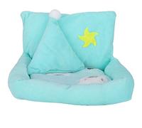 BowyTrading Small Pet Sofa Bed, Hamster Sleeping Bed with Removable Pillow, Soft Velvet Cushion House for Hamsters Rabbits Guinea Pigs, Cozy Warm Nest for Small Animals in Cages Or Playpens