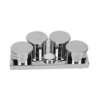 BowyTrading Support à huile pour montres en acier inoxydable, plateau à huile réutilisable à 4 compartiments avec couvercles, adapté aux amateurs et aux techniciens de réparation, huileur de