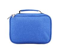 BowyTrading Trousse à crayons pliable multifonction à 72 compartiments - Grande capacité - Fermeture éclair - Avec poignée - Pour étudiants et artistes, bleu, Décontracté