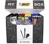 BIC - Boîte 124 produits d'écriture : 75 stylos-bille, 24 porte-mines, 8 rubans correcteurs