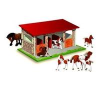 Papo CHEVAUX, POULAINS ET PONEYS Environnement en bois, 60104, Figurine-Box à Chevaux, Taille Unique