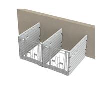 Box à veau modulaire double contre un mur Kerbl Argenté TU