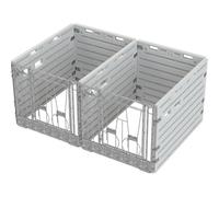 Box à veaux modulaire double baie autoportant Kerbl Argenté TU