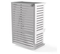 Box Air Klima Big Blade VL Bianco - Cache Climatiseur Extérieur en Aluminium Composite et Cadre INOX 316, Installation Murale, 105×150×59 cm - Protection Format Vertical