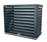 Box Air Klima Cover Clima Blade L Anthracite - Cache Climatiseur Extérieur en Aluminium Composite, Supports INOX Réglables, Installation Murale, Protection Grande Unité